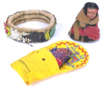 Vintage Native American Papoose Dolls