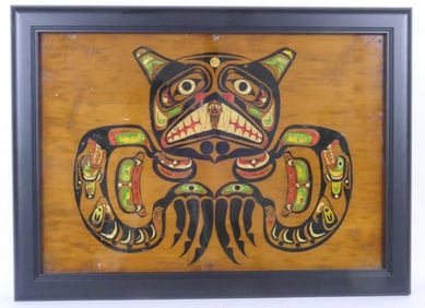 First Nations Painted Wall Hanging