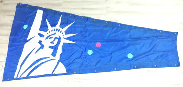 Original Peter Max Statue of Liberty Flag