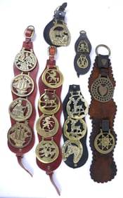 Leather Straps with Horse Brasses