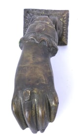 Victorian Brass Hand Door Knocker