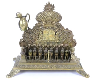 Antique Brass Menorah