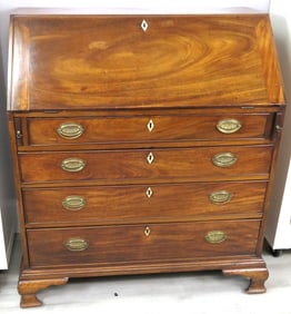Antique George III Mahogany Slant Front Secretary