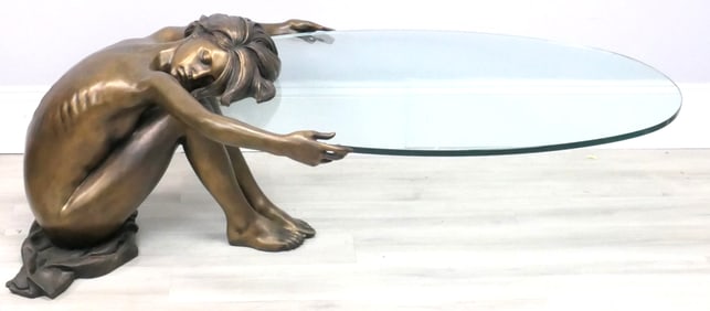 Bronze Nude Sculptural Coffee Table