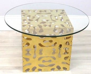 Amorphous Shape Brass Coffee Table