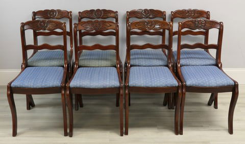 Set of Eight Mahogany Dining Chairs