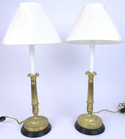Pair of French Empire Lamps