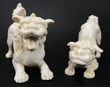 Circa 1960's Playful Foo Dogs by Fitz and Floyd