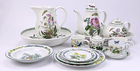 Set of Floral China in Two Patterns
