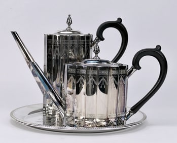 Lunt 100-R Silverplate Coffee and Tea Pots