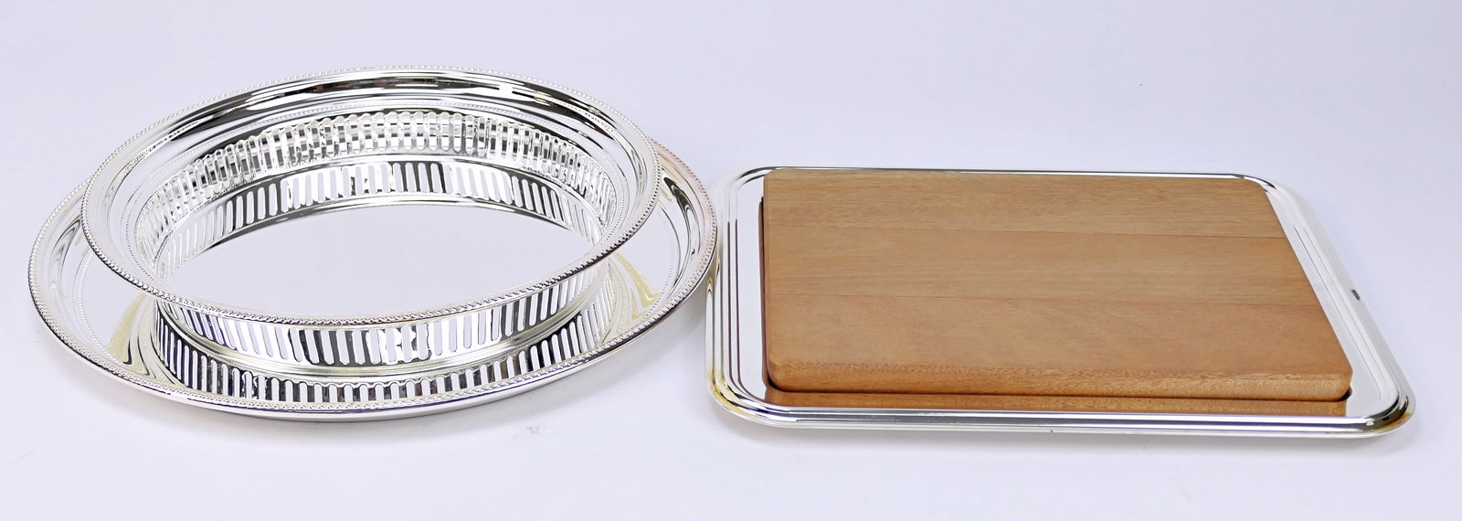 Silverplate Bittner's Trays and Cutting Board (1 of 8)
