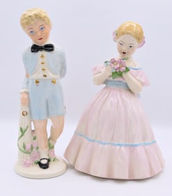 Boy and Girl Ceramic Figurines