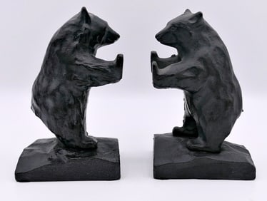 Cast Iron Japanese Grizzly Bear Bookends