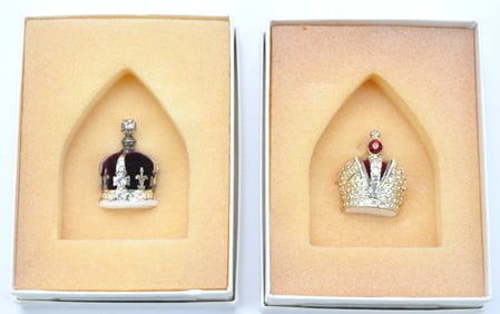 Two Miniature Crown Jewel Collection Pieces