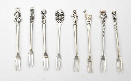 Sterling Peruvian Cocktail Forks