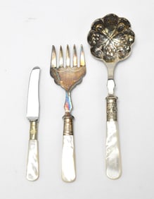 Mother of Pearl Handled Serving Pieces