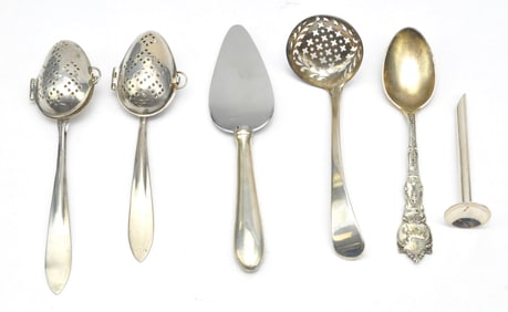 Six Sterling Utensils
