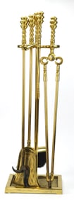 Brass Fireplace Tool Set