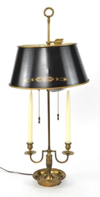Brass Double Candlestick Lamp