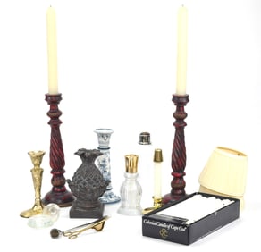 Box of Candles and Holders