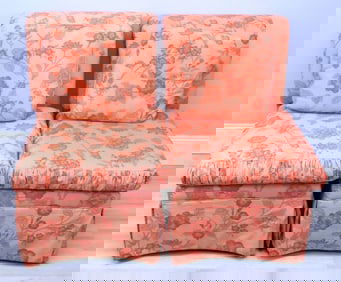 Pair of Upholstered Slipper Chairs