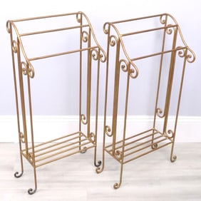 Pair of Free Stranding Towel Racks