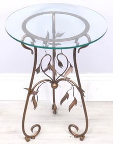 Decorative Glass Top Side Table