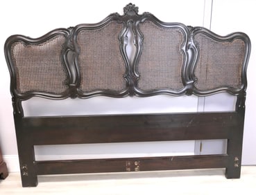 King Size Painted Caned Headboard