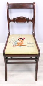 Unusual Folding Chair with Needlepoint Cushion