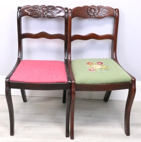 Two Mahogany Regency Side Chairs