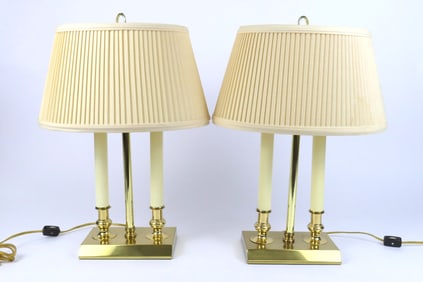 Pair of Double Candlestick Style Lamps
