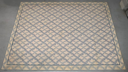 Blue Floral Area Rug