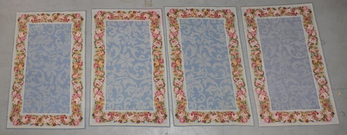 Four Hand Crafted Needlepoint Rugs