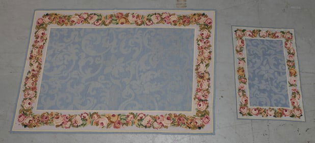 Two Hand Crafted Needlepoint Rugs