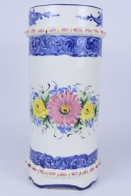 Hand Painted Floral Umbrella Stand