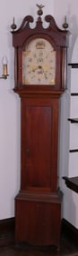 Riley Whiting Wood Movement Cherry Tall Case Clock