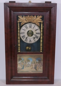 Hills & Goodrich Mahogany Ogee Case Clock