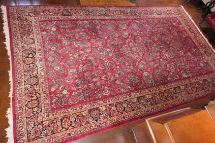 Hand Knotted Wool Sarouk Rug