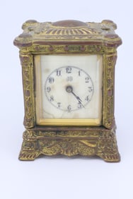 Jennings Brothers Bronze Carriage Clock