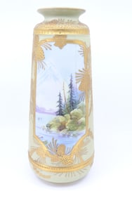 Antique Moriage Scenic Vase