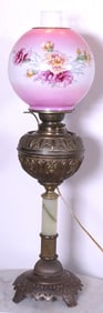 Antique Victorian Banquet Hurricane Lamp