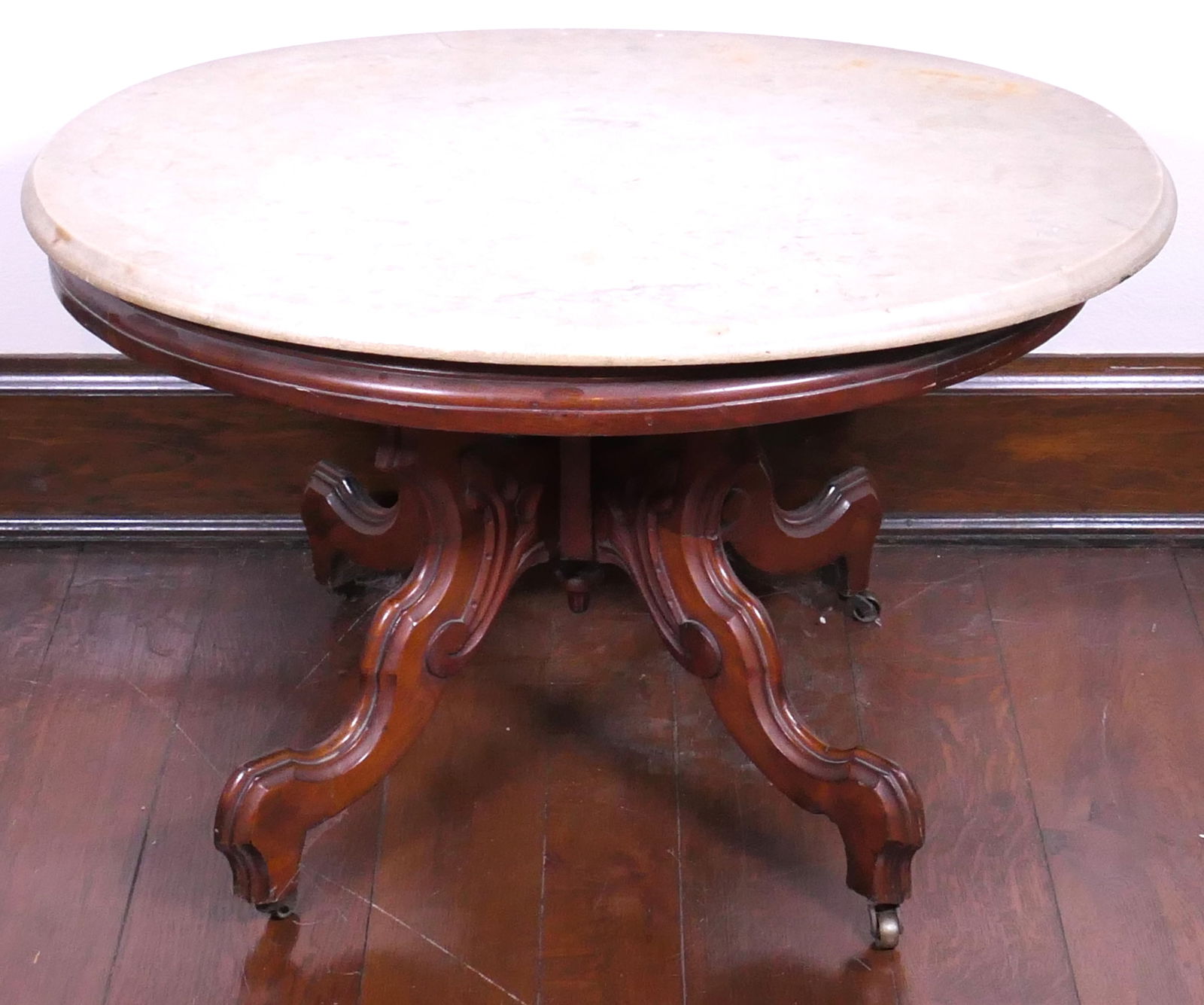 Victorian Coffee Table with Marble Top (1 of 4)