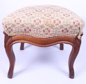 Walnut Frame Foot Stool
