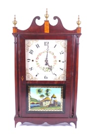 Norris North 30-Hour Mahogany Case Clock