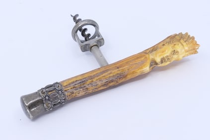 Antler Handle Figural Corkscrew