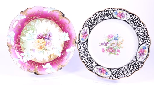 Two Floral Plates