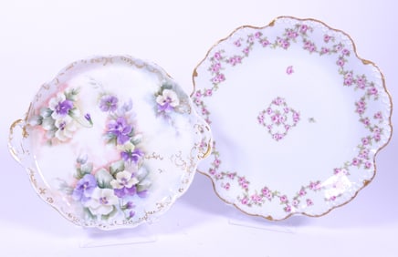 Two Antique Limoges Plates