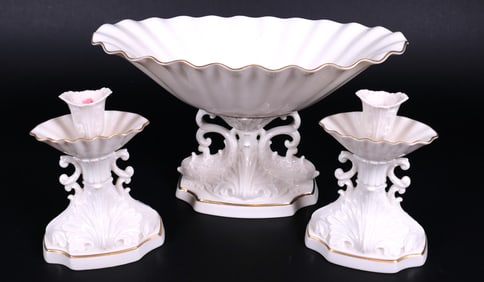 Lenox Aquarius Dolphin Centerpiece and Candlesticks