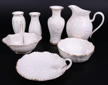 Lenox Pieces with Embossed Floral Designs