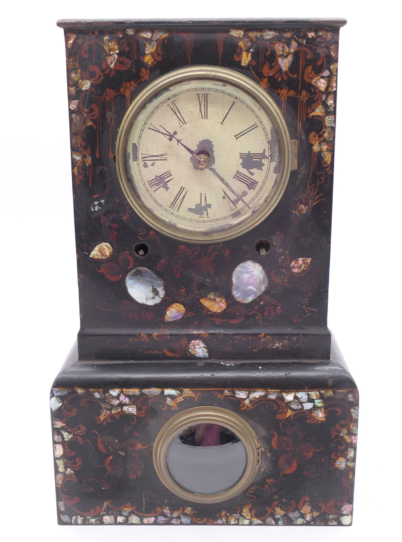 Upson Bros. Mantle Clock with Mother of Pearl Inlay (1 of 7)